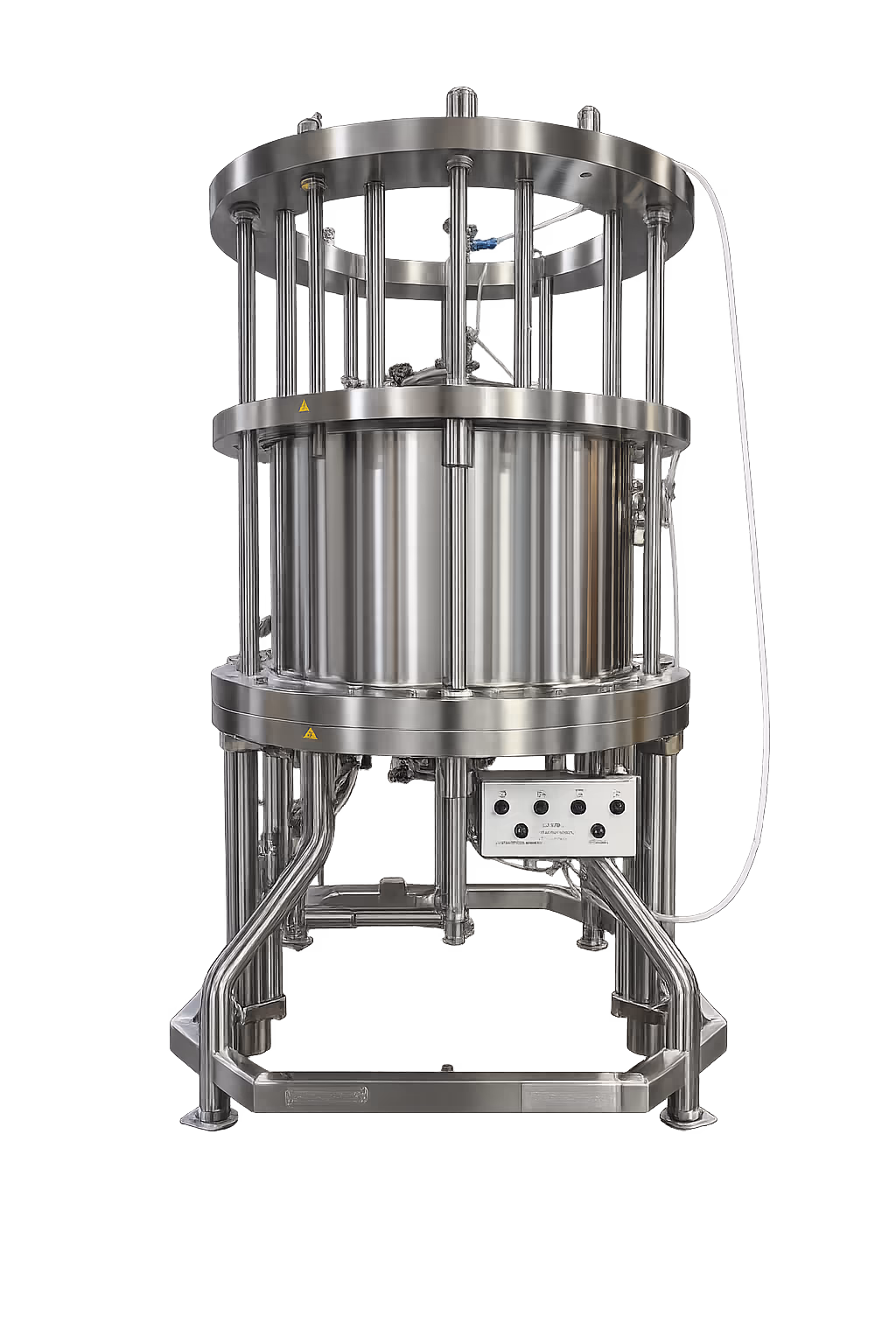 Mann Welding stainless steel industrial chromatography column.